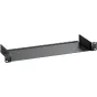 Blackmagic Universal Rack Shelf (BM-CONVNTRM-YA-RSU) skirtas 1RU montavimui, su perforuotais kraštais kabelių valdymui, suderinama su įvairiais Blackmagic produktais.