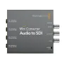 Blackmagic Design Mini Converter Audio to SDI su 4 analoginiais arba 8 AES/EBU audio kanalais, SDI įėjimu/išėjimu ir +12V maitinimo uostu