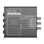 Blackmagic Mini Converter SDI to Audio su analoginiais ir skaitmeniniais audio išėjimais, jungikliais ir SDI prievadais garso išskyrimui