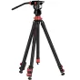 iFootage Gazelle TA6S-Uprise + Komodo K5S Tripod Bundle - Aliuminio trikojis su skysčiu galvute, greito atlaisvinimo plokšte ir reguliuojamomis kojomis vaizdo įrašams ir fotografijai