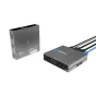 Du pilki Kiloview N6 HDMI NDI keitikliai ant balto fono. Vienas įrenginys rodo prievadus, mygtukus ir prijungtą mėlyną kabelį, o antrasis įrenginys atskleidžia ventiliacijos angas ir brūkšninį kodą. Abu įrenginiai turi Kiloview 
