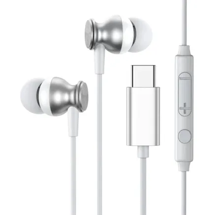 Joyroom JR-EC04 Wired Earphones, USB C (Silver) JR-EC04 Silver