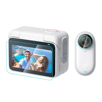 2 in 1 Screen and Lens Tempered Glass Film PULUZ For Insta360 GO 3 (Transparent) PU870T