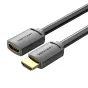 Vention 4K HDMI pratęsimo kabelis su male ir female jungtimis, 2m, juoda PVC