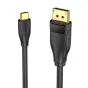 Vention USB-C į DisplayPort 8K HD kabelis 1,5m - aukštos kokybės DisplayPort kabelis su auksu padengtais jungtimis 8K raiškai ir stabiliai duomenų perdavimui