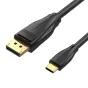 Vention USB-C į DisplayPort 8K HD kabelis 1,5m – aukštos kokybės DisplayPort kabelis su auksu padengtais kontaktais 8K raiškos palaikymui