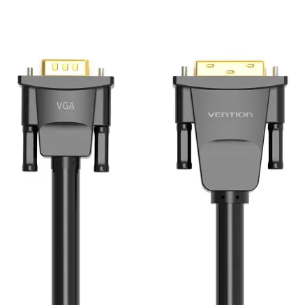 DVI(24+1) to VGA Cable 1.5m Vention EABBG (Black) EABBG