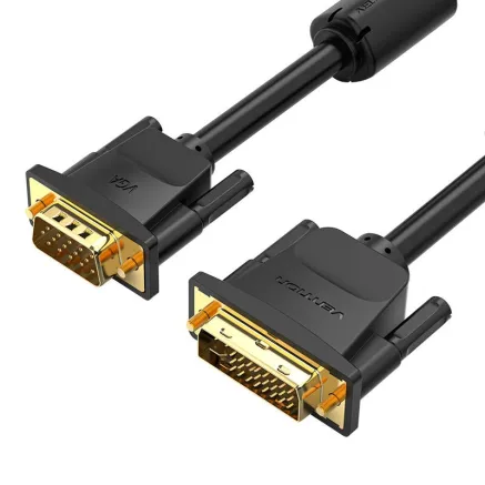 DVI(24+5) to VGA Cable 3m Vention EACBI (Black) EACBI