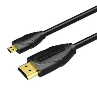 Wires, cables for video - Micro HDMI Cable 1.5m Vention VAA-D03-B150 (Black) VAA-D03-B150 - quick order from manufacturer