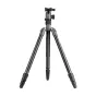 Fotopro X-go Chameleon tripodas su FPH-52Q bumbine galva - kompakti aliuminio tripodas su monopodo funkcija, T-LOCK kojų užraktais ir apverčiama centrine kolona makrofotografijai