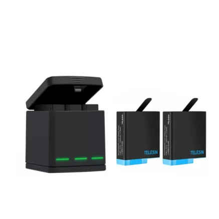 3-slot charger box Telesin for GoPro Hero 8 + 2 batteries (GP-BNC-801) GP-BNC-801