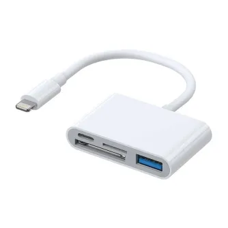 LightningtoUSBOTGadapterJoyroomS-H142SDcardreader,microSD(white)