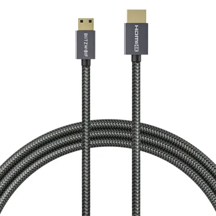 HDMI to HDMI cable, Blitzwolf BW-HDC4, 4K, 1.2m (black) BW-HDC4