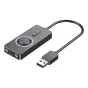 External USB 2.0 audio card Vention CDRBF 1m (black) CDRBF
