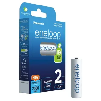 Rechargeable batteries Panasonic ENELOOP BK-3MCDE/2BE, 2000 mAh, 2100 (2xAA) BOOM