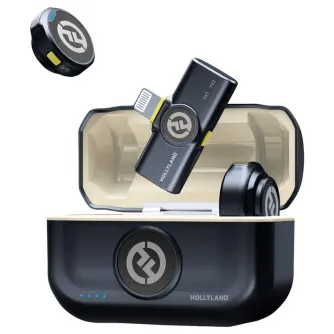 Wireless Lavalier Microphones - Hollyland Lark M2 with Lighting Plug (Duo,Shine Charcoal) Lightning - quick order from manufacturer Best choise selected by experts