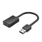 Vention 2-port USB External Sound Card 0.15M Black