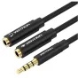 Vention 4Pole 3.5mm M-F 2*3.5mm Splitter Cable 0.3M