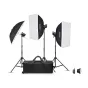 Profesionalus Godox MS200V D Trio Studio Flash Kit su softboxais, skėčiu ir nešiojama krepšiu portatyviam studijos apšvietimui
