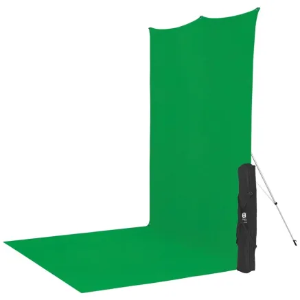 Westcott X-Drop Wrinkle-Resistant Backdrop Kit - Green Screen Sweep (5 x 12) 