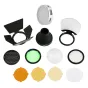 LED Phone Light - Godox R1 RGB Round Head LED Light + AK-R1 Kit - quick order from manufacturer