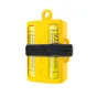 Nitecore NBM41 geltona 4 slotų baterijų magazinė su Velcro dirželiu saugiam dviejų 21700 baterijų laikymui