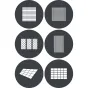 Godox GP GS4 GOBO Set su 6 metaliniais gobo formomis, suderinamas su MG1200Bi prožektoriaus tvirtinimu