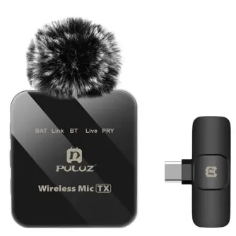 Wireless Lavalier Microphones - Wireless Lavalier Microphone PULUZ PU648B (USB-C) Android & iPhone 15 - quick order from manufacturer Best choise selected by experts