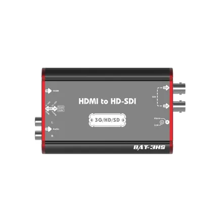 Lumantek Mini Converter, HDMI to 3G/HD/SD-SDI with external audio embed BAT-HS