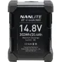 NANLITE BT-V-14.8V300 14,8 V 300 Wh V-Mount Akumuliatorius, 18 A Maksimalus Išleidimas, Kompaktiškas Dizainas, Guminiai Kampai, USB-C Įkrovimas
