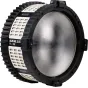 NANLUX FL-28 Fresnel Lens - Kompakti NL montuojama fresnel objektyvas su tekstūru priekinėje paviršiuje ir šešiakampėmis ventiliacijos angomis, skirta profesionalioms studijoms apšvietimo sistemoms.