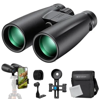 KFConcept12*50HDBinocularsBlackBAK4,withMobilePhoneHolderandTripodConversionBracketKF33084