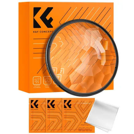 K&F Concept 58MM,Nano-B Series Prism Effect Filter with 3pcs vacuum cleaning cloths KF01.2486