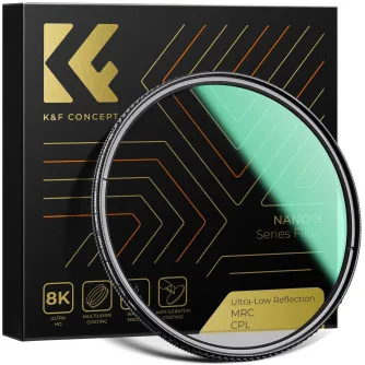 CPL Filters - K&F Concept 82MM,NANO-X series ultra-low reflection CPL filter,Ultra clear lenses, waterproof KF01.2481 - quick order from manufacturer Best choise selected by experts