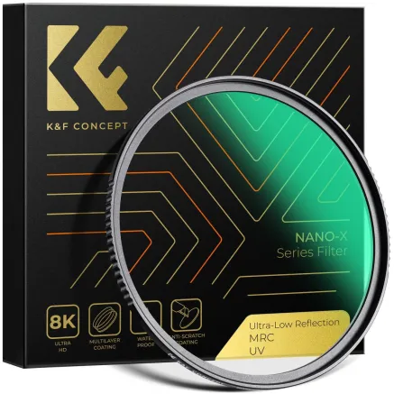 K&F Concept 62mm UV Filter 0.1 Ultra-low Reflection (titanium coating ) with 28 Multi-Layer Coatings Nano-X Series KF01.2464