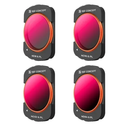 K&F Concept DJI Osmo Pocket 3 Magnetic Filter 4 pcs Set (ND8/PL+ND16/PL+ND32/PL+ND64/PI) SKU.2092