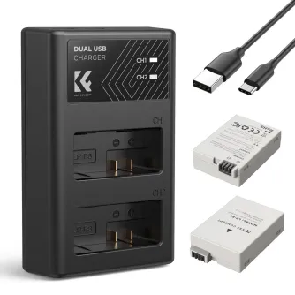 KFConceptKFLP-E8DigitalCameraDualBatterywithDualChannelChargerforCanonKF280027