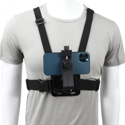 K&F Concept Phone Chest Strap Harness Fixing Headband Bracket Kit for POV/VLOG GW41.0045