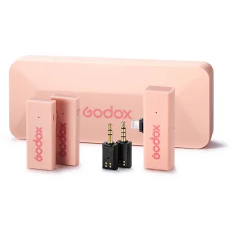 Wireless Lavalier Microphones - Godox MoveLink Mini LT Kit 2 (Pink) Wireless Microphone Kit - quick order from manufacturer