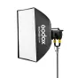 Godox GS44 Softbox 120x120 KNOWLED MG1200Bi Bi-Color LED šviestuvui - Minkštas ir vienodas šviesos profesionaliems fotografijos ir vaizdo projektams