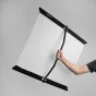 Caruba Sun-Bouncer 7-in-1 Kit 80x94cm su baltu difuzoriaus audiniu ir juodu aliuminio rėmu portatyviniam fotografijos apšvietimui