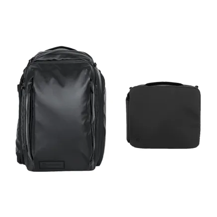 WANDRD Transit 35L Travel Backpack Black Essential Bundle TR35 BK PEB 1