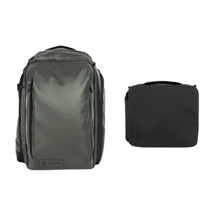 WANDRD Transit 35L Travel Backpack Wasatch Green Essential Bundle TR35 WG PEB 1