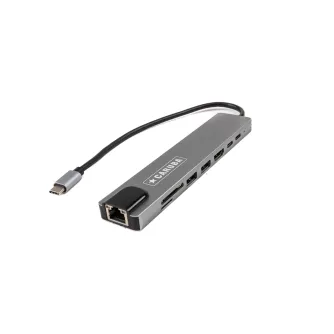 Docks & HUB - Caruba 8-in-1 USB-C Hub with Ethernet CUSB 10 - quick order from manufacturer