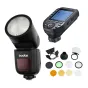Godox Speedlite V1 Nikon išorinė blykstė su belaidžiu trigeriu ir pilnu priedų komplektu profesionaliam apšvietimui