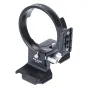 Falcam F22 & F38 & F50 Horizontal-to-Vertical Quick Release Circular Half Cage su sidabriniais varžtais ir centriniu užrakinimo mechanizmu, skirtas Sony E-mount kameroms, su keliais priedų tvirtinimo taškais ir tekstūruotomis la