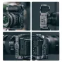 Falcam F22, F38 ir F50 greito atlaisvinimo kėdė Sony ZV-E1 su keliais montavimo taškais, anti-slip pagalvėlėmis ir rankenos diržo anga.