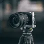 Falcam F22 & F38 & F50 greito atleidimo L-braketas Sony - Šilko sidabro kameros korpusas su tvirtinimo taškais