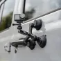 PGYTECH CapLock Three-arm Suction Mount veiksmo kameroms ir išmaniesiems telefonams su 360° reguliuojamu kamuoliniu laikikliu ir trim siurbtukais