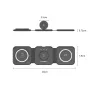 Wall charger - Choetech 3-in-1 Foldable Magnetic Wireless Charging Station T588-F (Black) T588 F - quick order from manufacturer